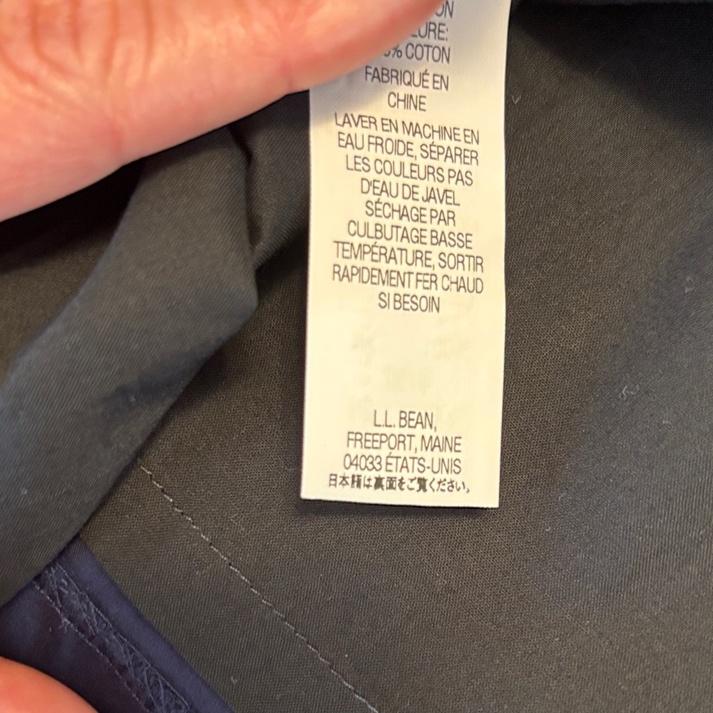 LL BEAN signature Navy blue boat neck Sleeveless Dress pockets sash New NWOT - Picture 14 of 14